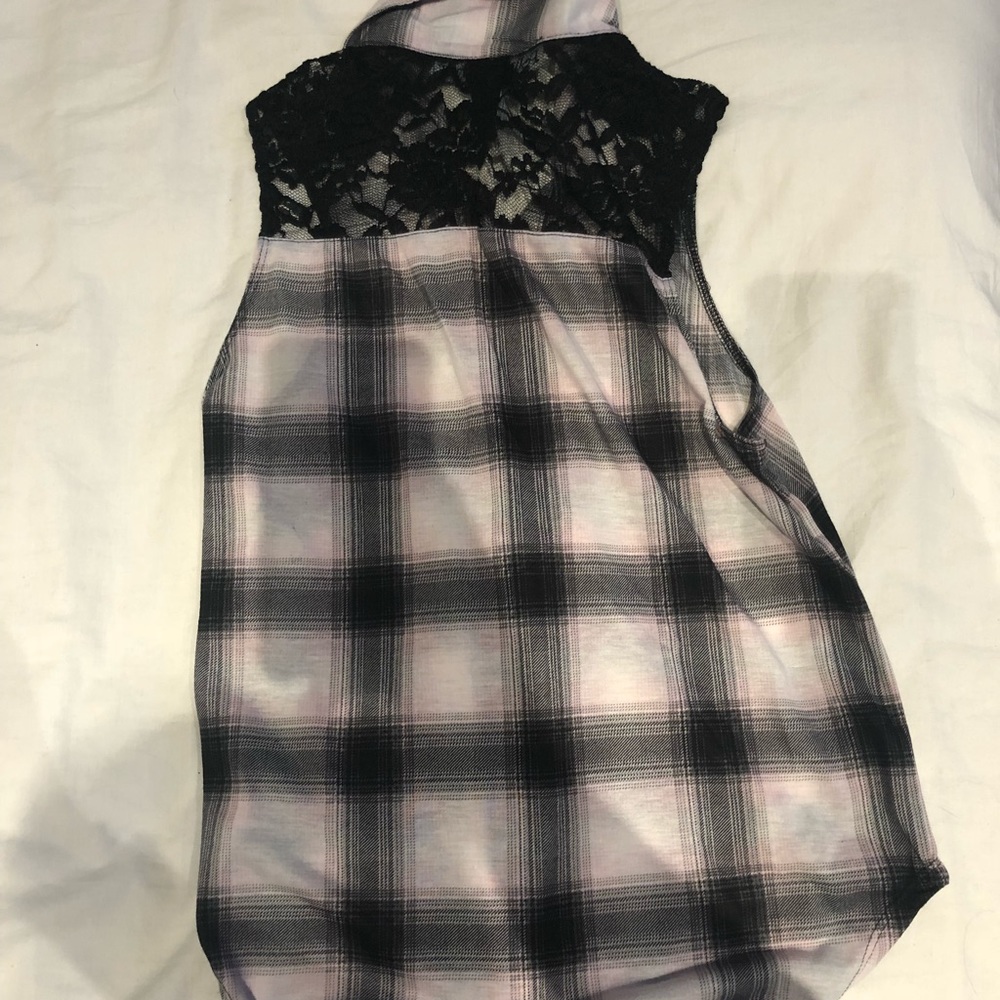 Plaid tank top vest